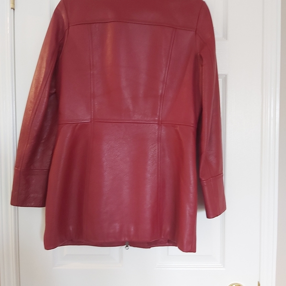 Red leather jacket size XS - Picture 5 of 8